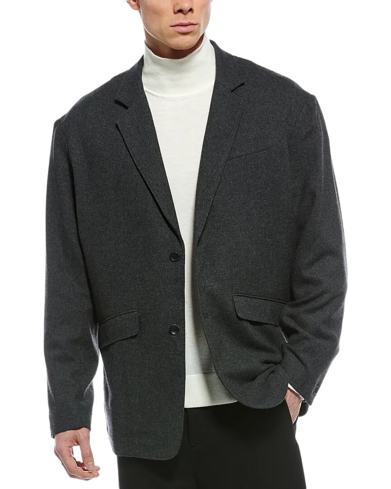 Rag & Bone Shift Flannel Blazer Grey