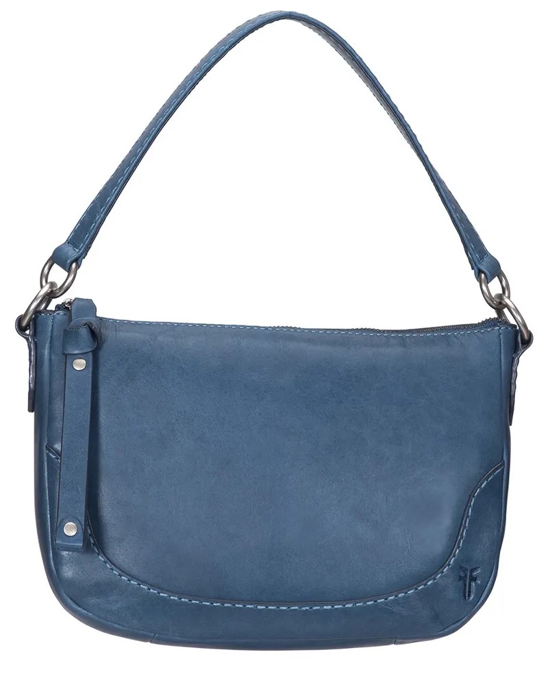 Frye Melissa Leather Crossbody Grey