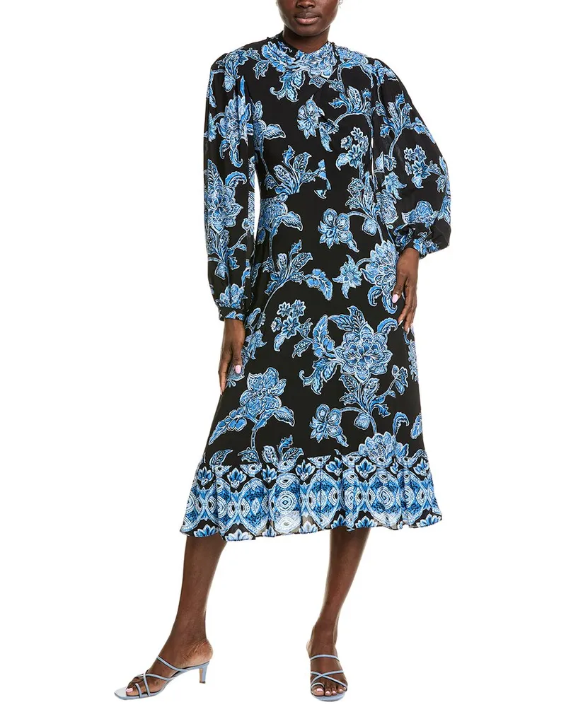 Elie Tahari Becca Midi Dress Blue