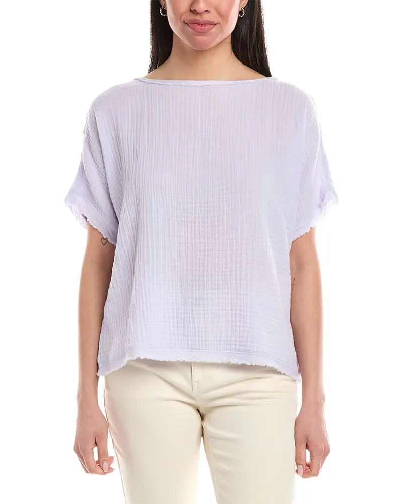 Eileen Fisher Bateau Shirt Purple