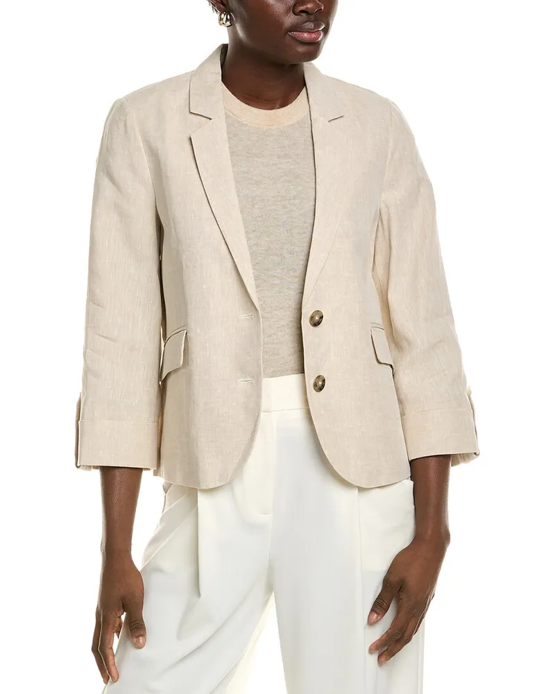 Peserico Linen Blazer White