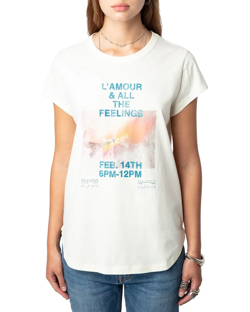 Zadig & Voltaire Woop Hc Photoprint Charms Stra T-Shirt White