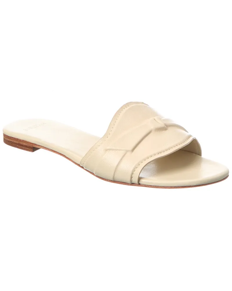 Alexandre Birman Padded Clarita Leather Slide White