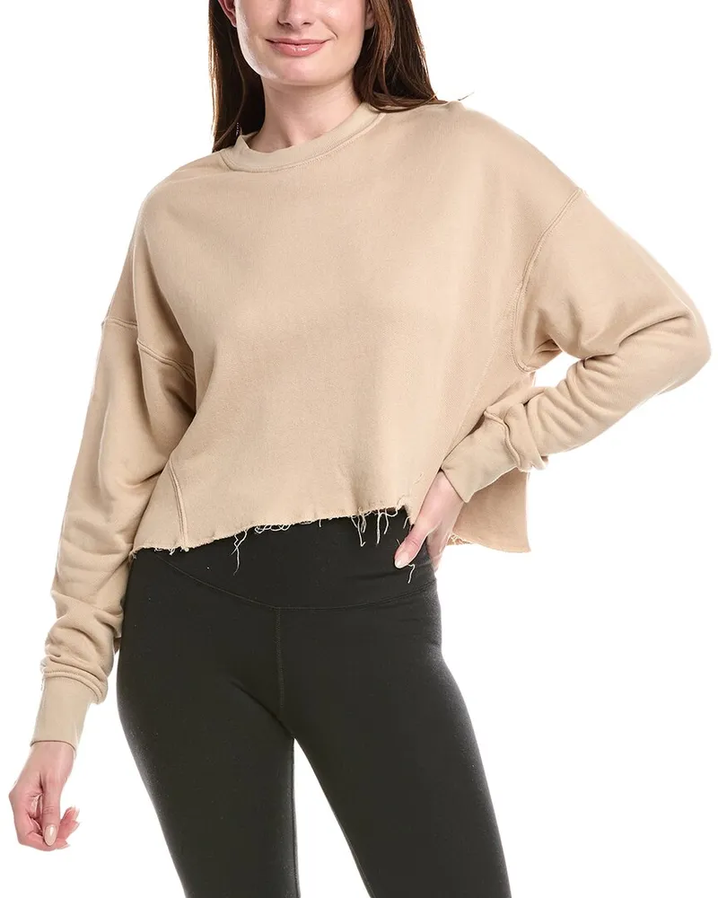 Spiritual Gangster Serenity Cropped Pullover Brown
