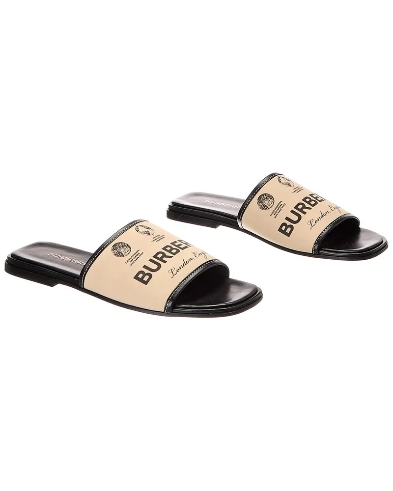 Burberry Carolyn Canvas & Leather Sandal (Authentic Pre-Loved Nocolor