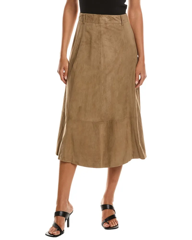 Brunello Cucinelli Suede Skirt Nocolor