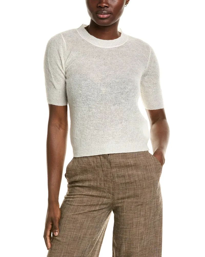 HUGO BOSS Fusionana Mohair & Wool-Blend Sweater White