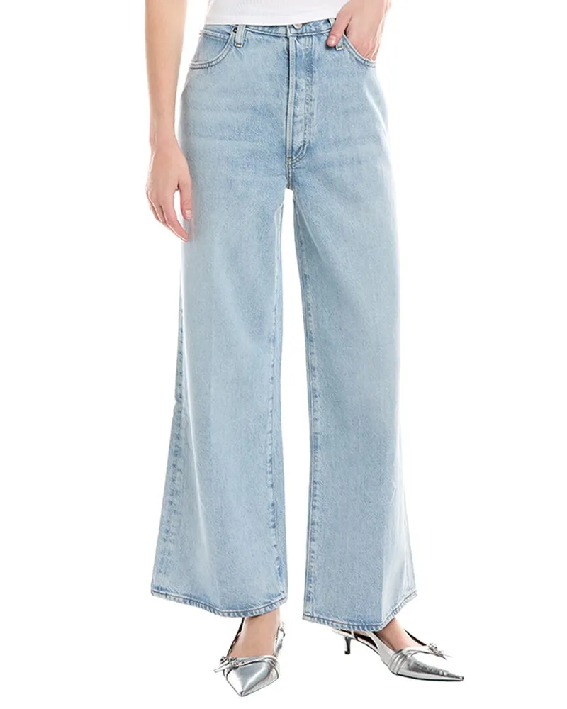 Frame Denim Le Low Baggy Ettie Grind Wide Leg Jean Blue