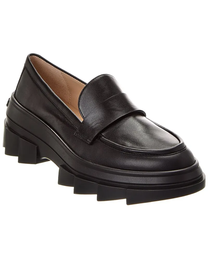 Stuart Weitzman Noho Leather Loafer Black
