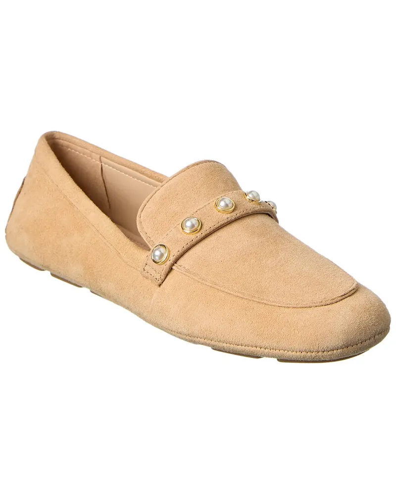 Stuart Weitzman Allpearls Suede Driving Loafer Nocolor