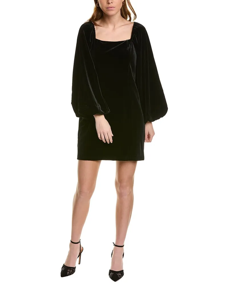 Traffic People Dolce Velvet Mini Dress Black