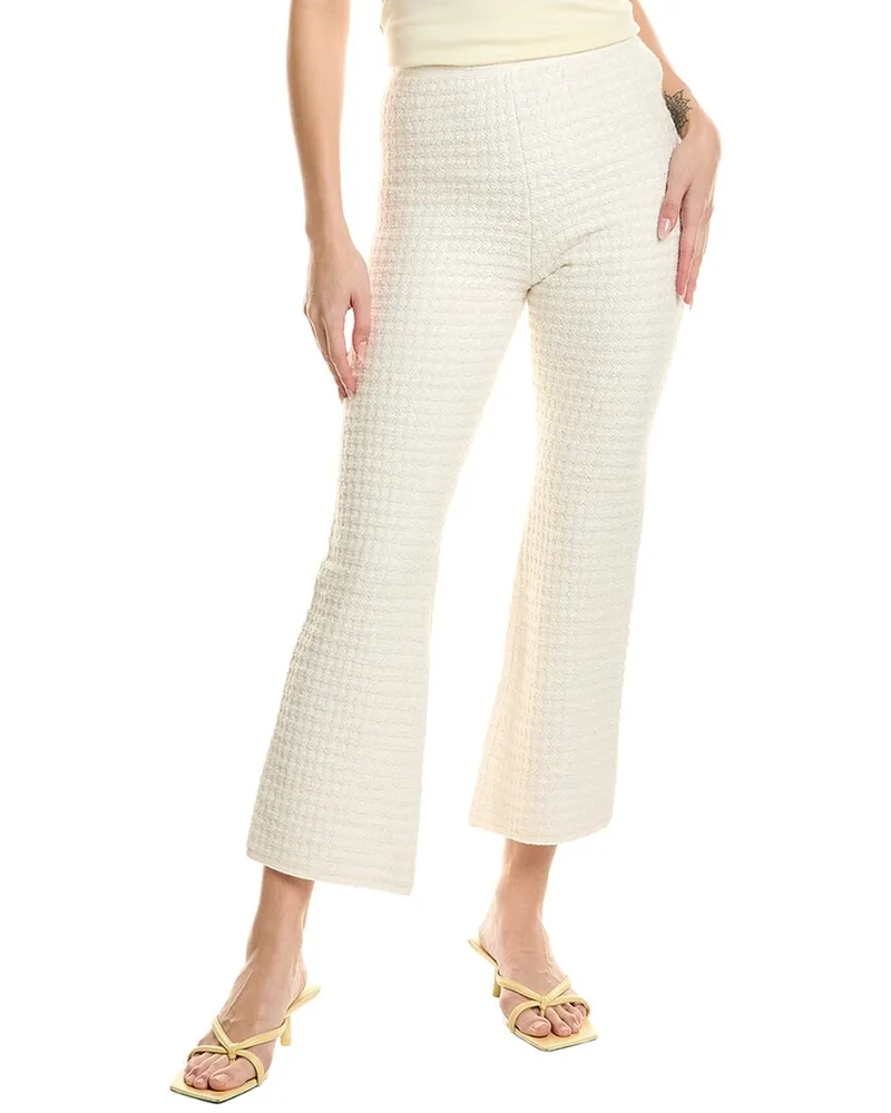 Sandro Waffle Wool-Blend Pant White