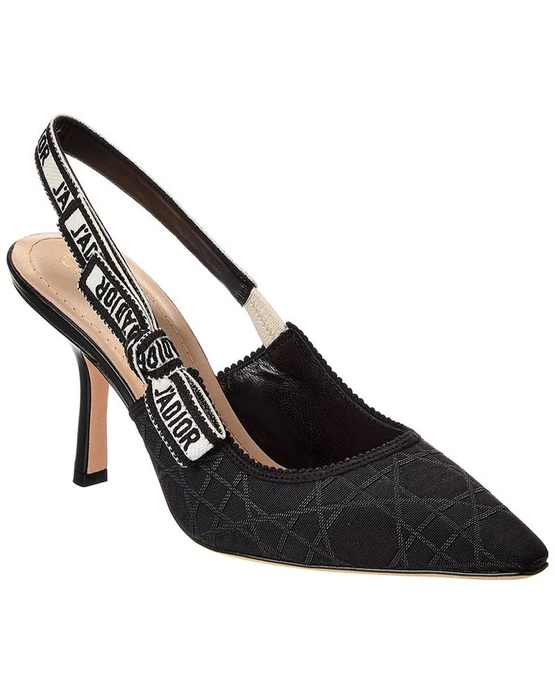 Dior J'Adior Canvas & Leather Slingback Pump Black