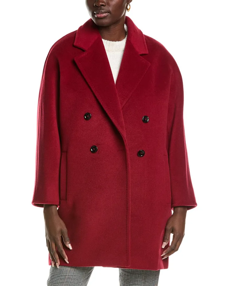 Max Mara Addurre Wool & Cashmere-Blend Coat Red