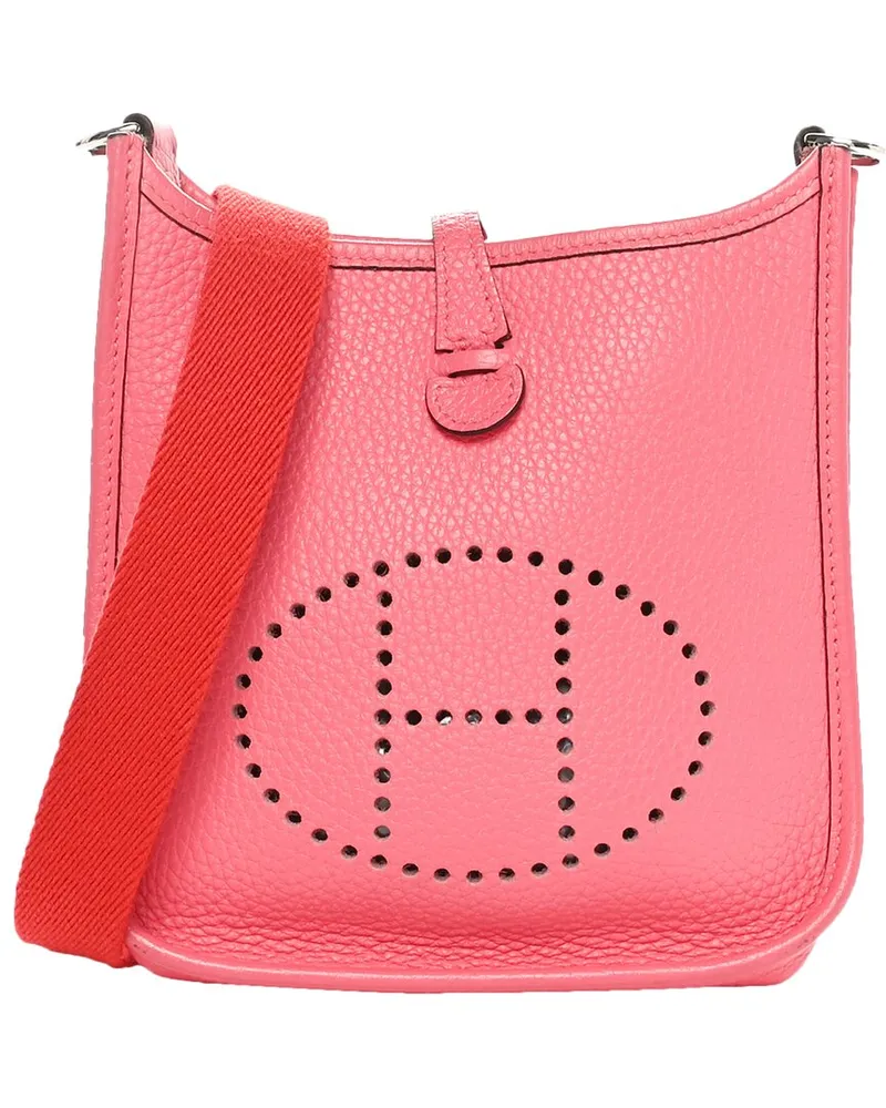 Hermès Rose Asalee Taurillon Clemence Canvas Amazone Evelyne TPM (Authentic  Pre-Loved Nocolor