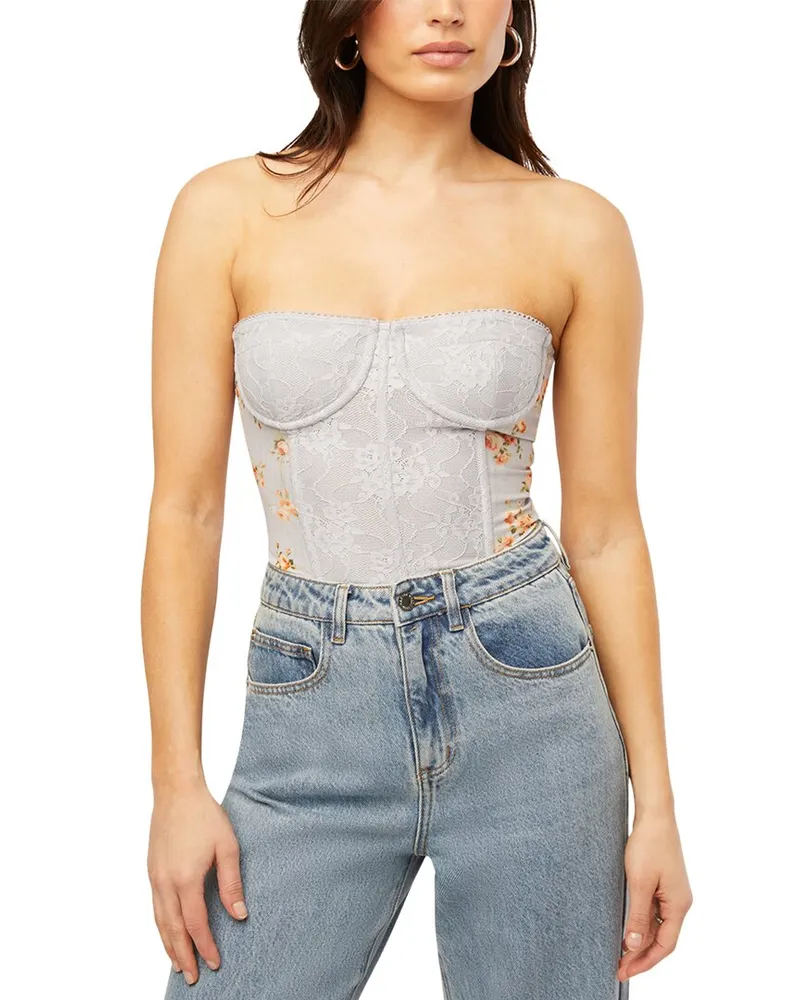 WeWoreWhat Lace Corset Nocolor