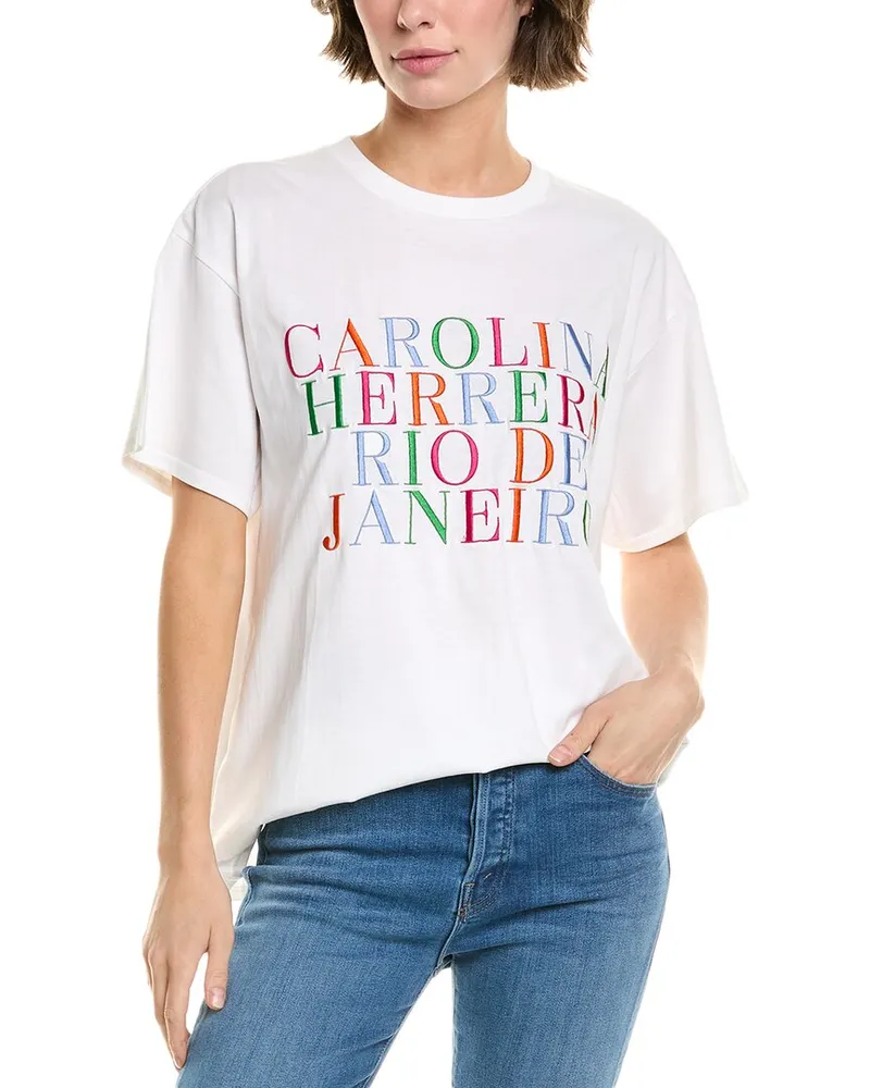 Carolina Herrera New York Threadwork T-Shirt White