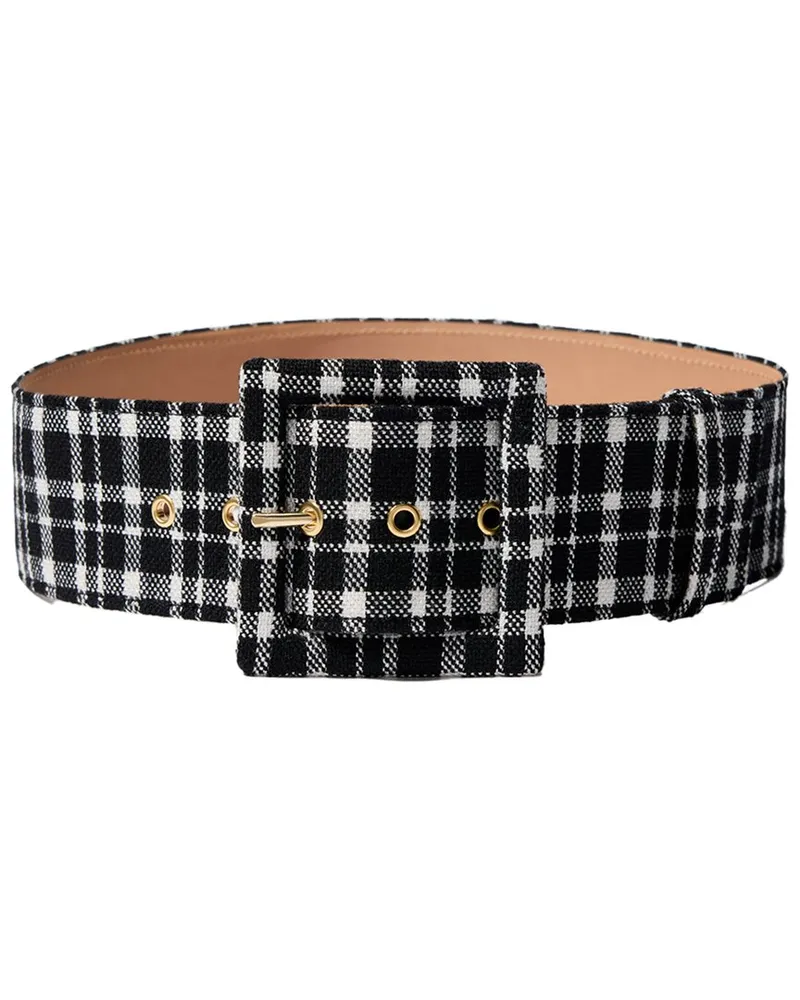Carolina Herrera New York Icon Wool-Blend Belt Black