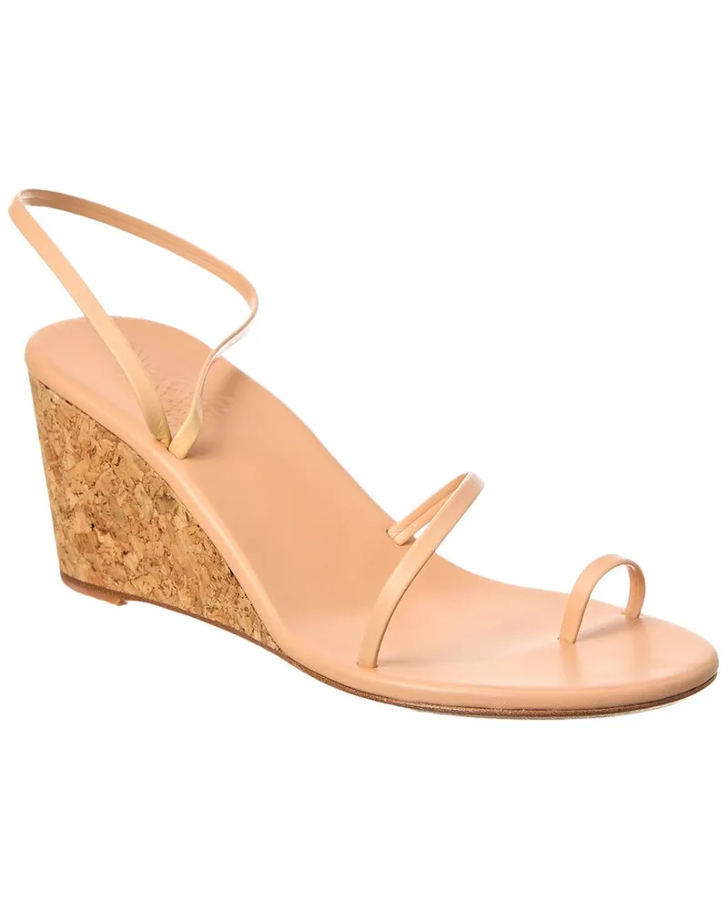 Ancient Greek Sandals Chora Mid Wedge Leather Sandal Brown