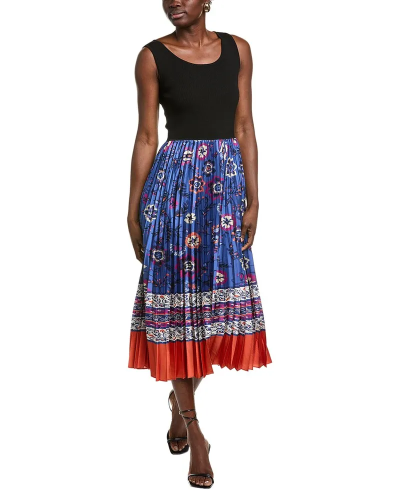 Elie Tahari The Mave Midi Dress Blue