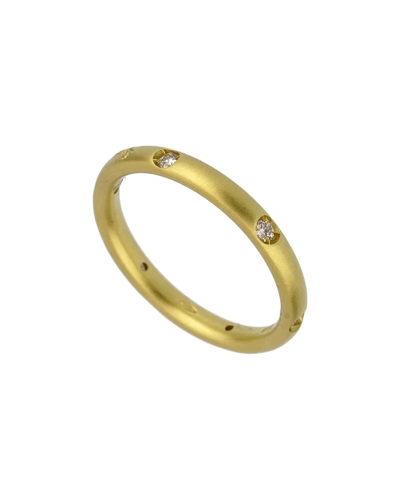 Pomellato 18K 0.18 ct. tw. Diamond Matte Finish Ring (Authentic Pre-Loved Nocolor
