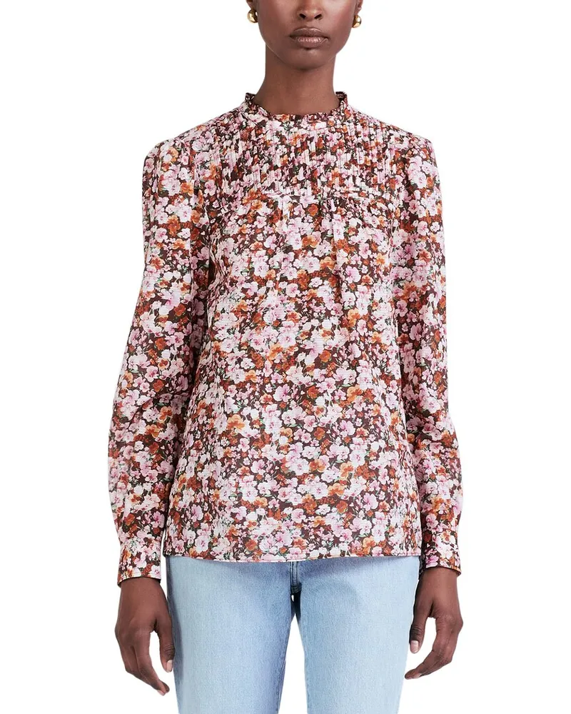 Derek Lam Tessa Pintuck Blouse Nocolor