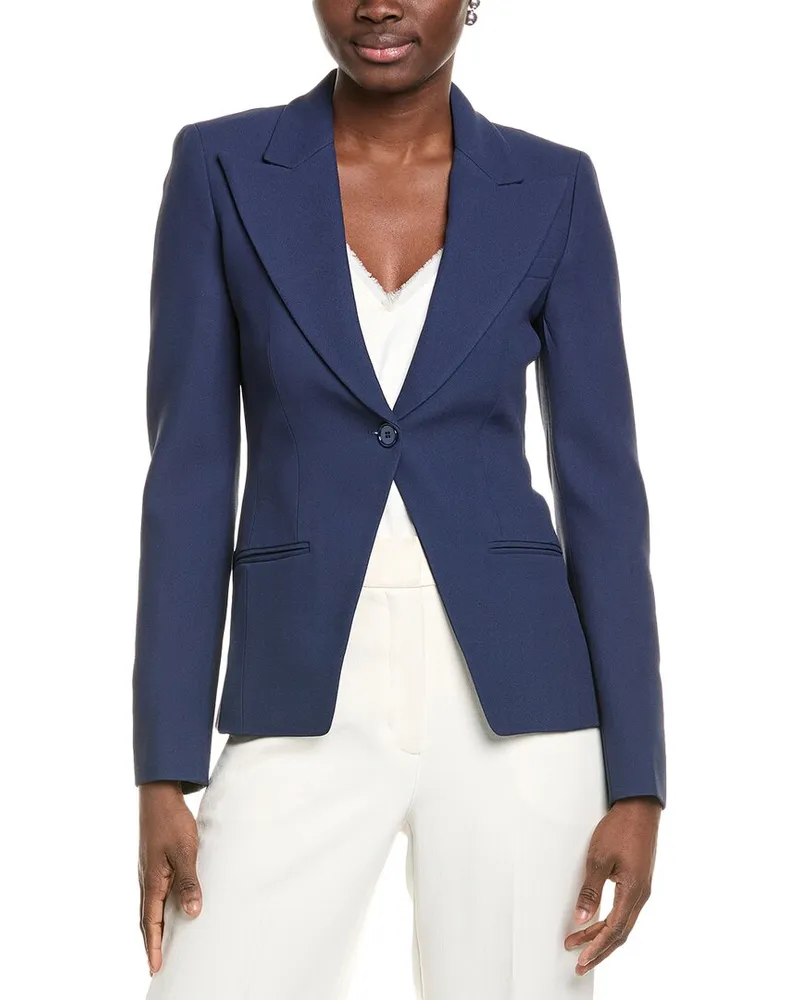 Michael Kors Collection Sable Peak Lapel Jacket Blue