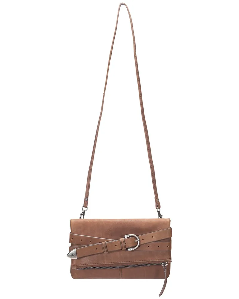 Frye Jean Leather Crossbody Brown