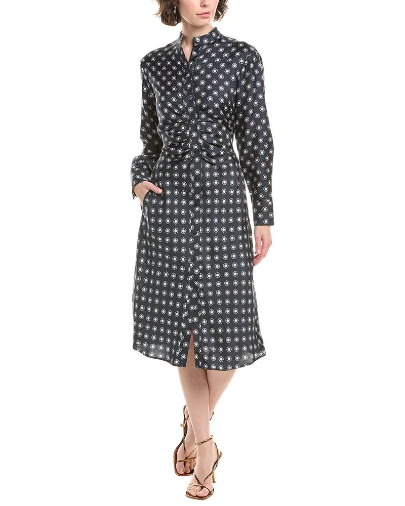 Max Mara Melania Silk Shirtdress Blue