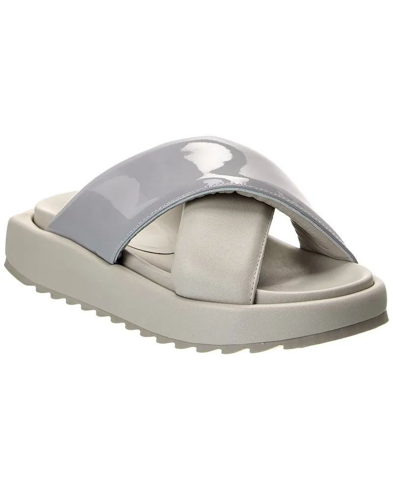 Gia Borghini Rosie Leather Platform Sandal Grey