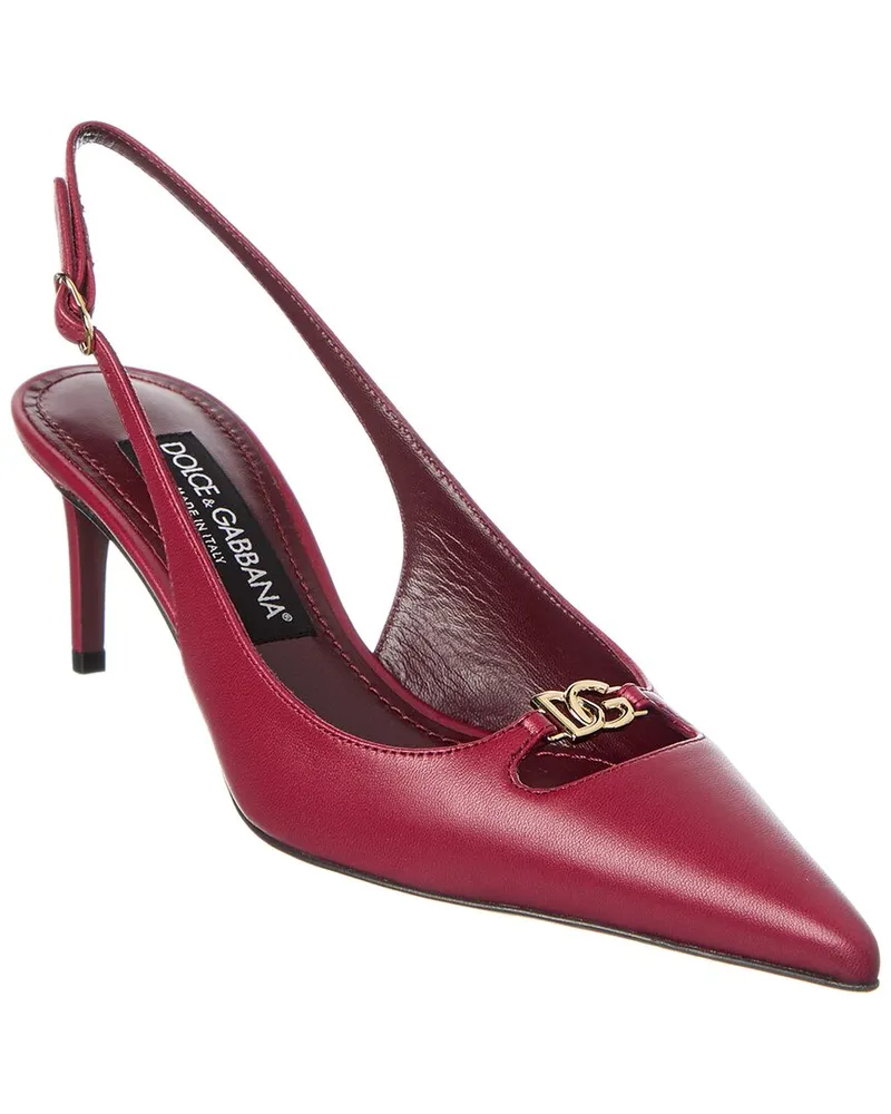 Dolce & Gabbana Leather Slingback Pump Nocolor