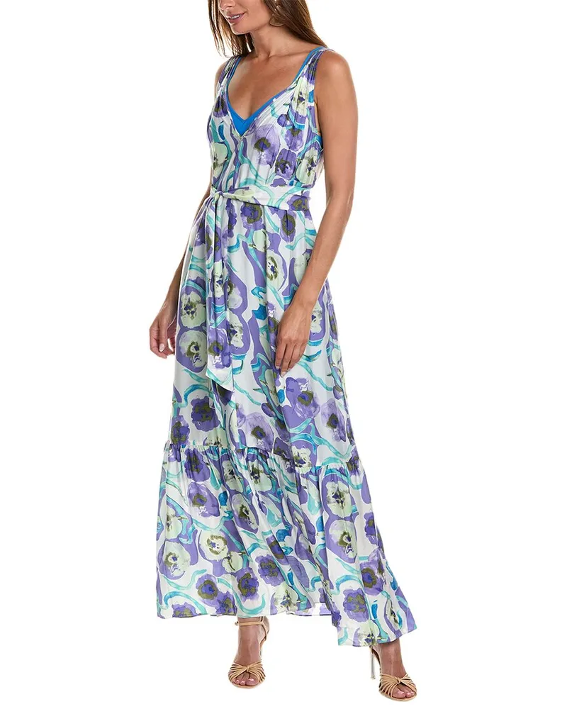 Diane von Furstenberg Jodie Silk-Blend Maxi Dress Purple