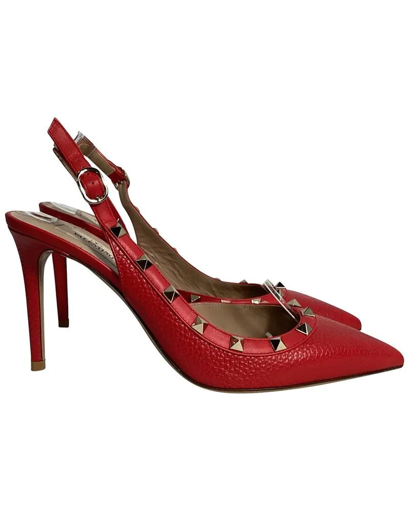 Valentino Garavani Women's Leather Rockstud Slingback Pump (Authentic Pre-Loved Nocolor