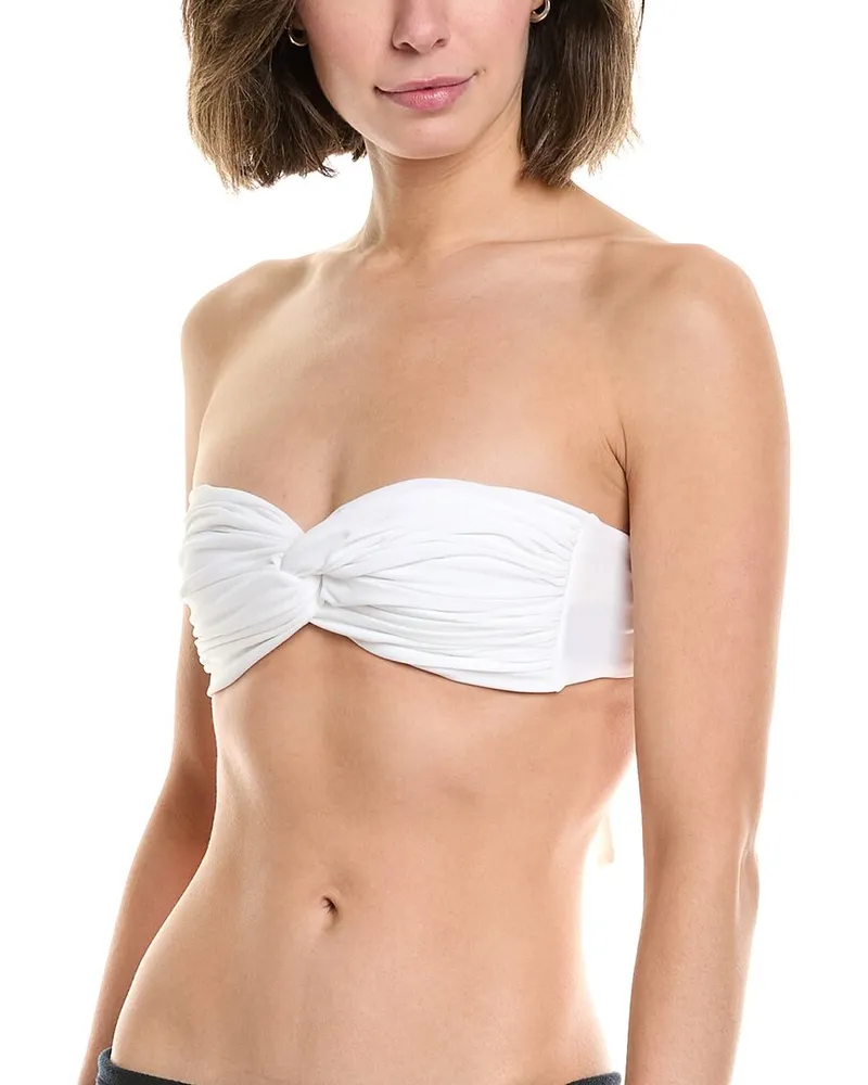 Norma Kamali Johnny D Bikini Top White