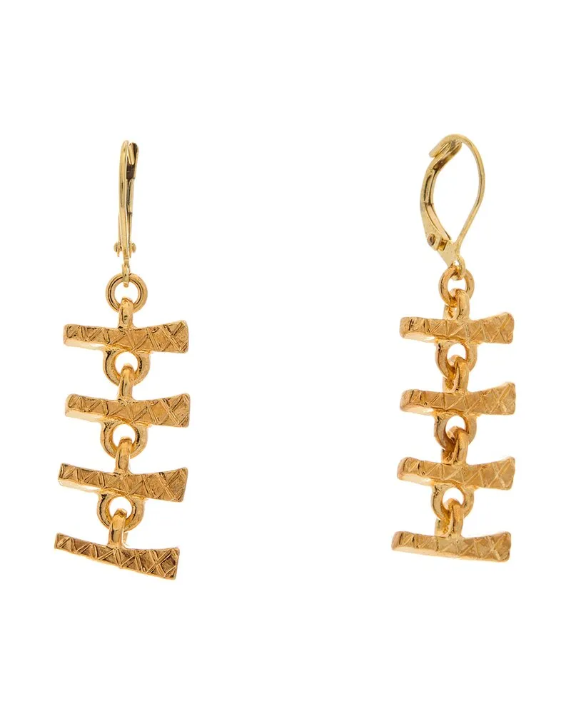 Kenneth Jay Lane 22K Plated Dangle Earrings Nocolor