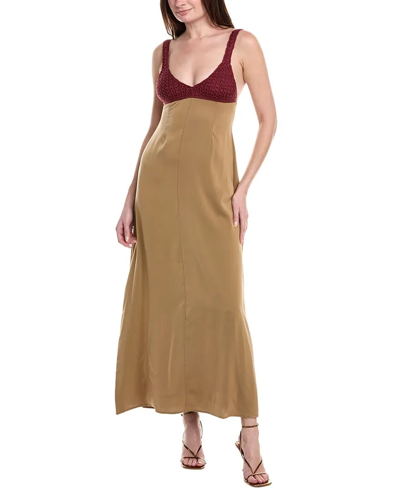 WeWoreWhat Crochet Maxi Dress Beige