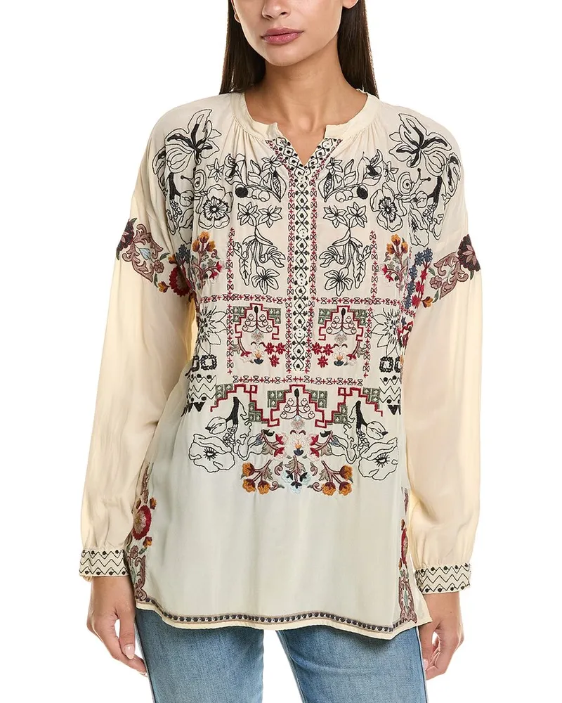 Johnny Was Niccola Silk Tunic White