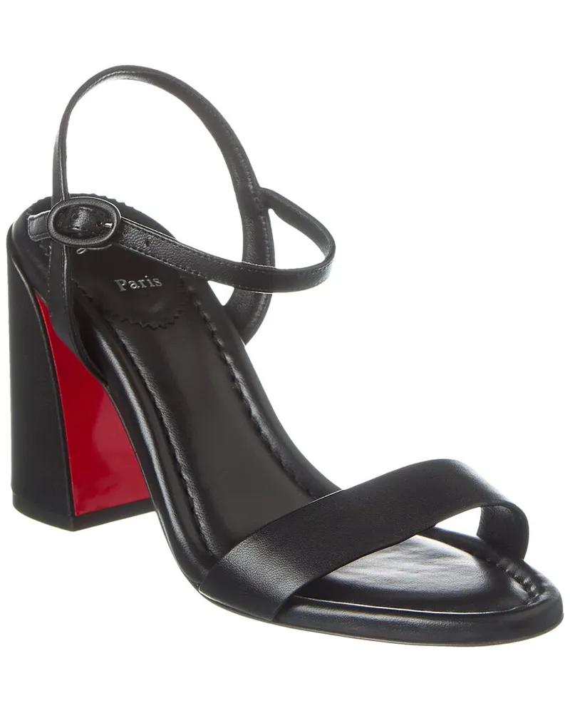Christian Louboutin Miss Jane 85 Leather Sandal Black