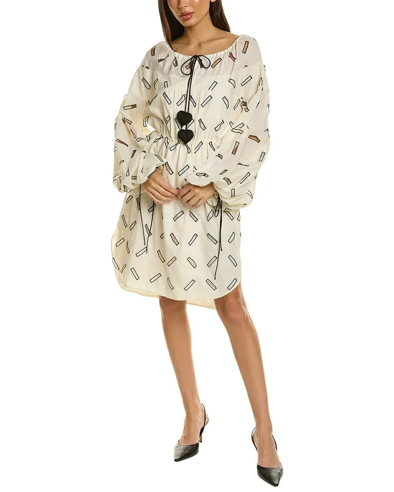 Lanvin Drawstring Waist Shift Dress Nocolor