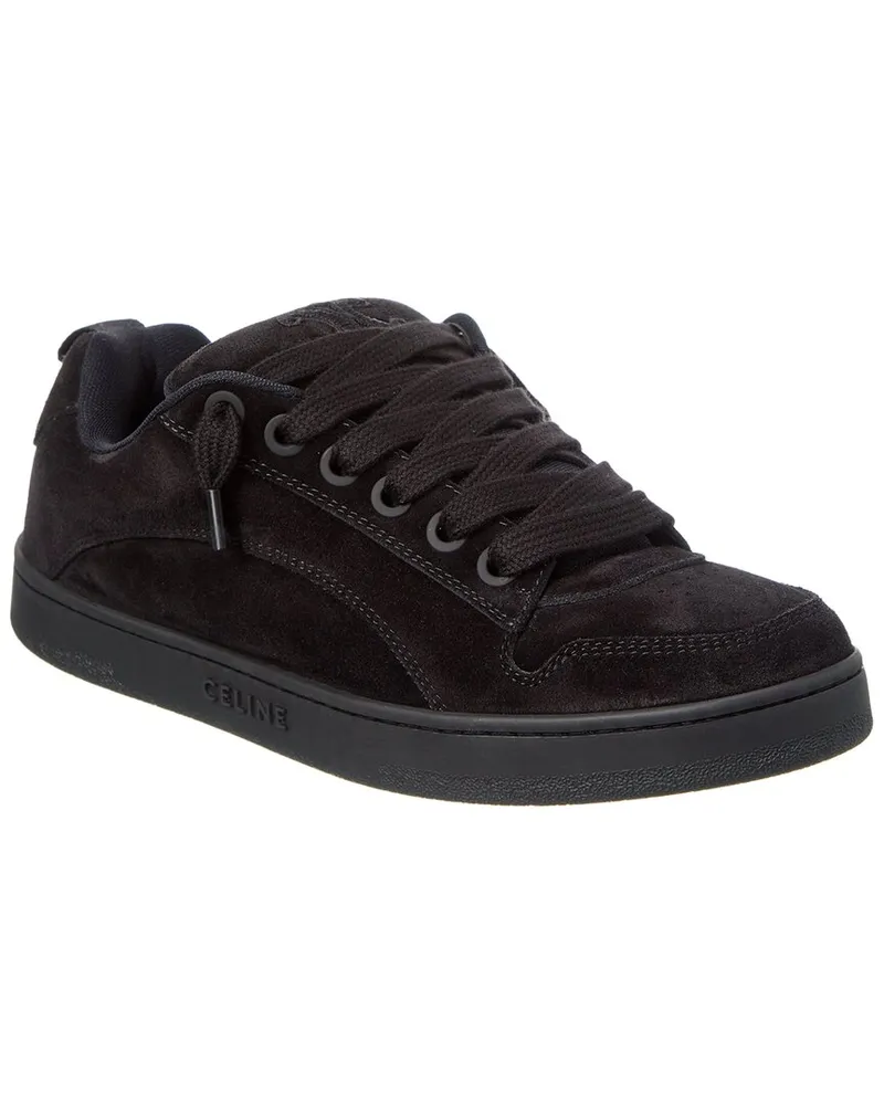 Celine Huntington Suede Sneaker Black