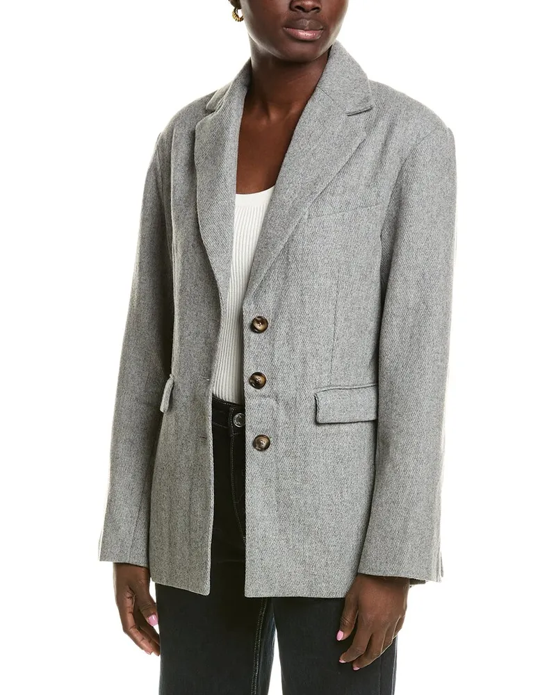 ASTR the Label Galilea Wool-Blend Blazer Grey