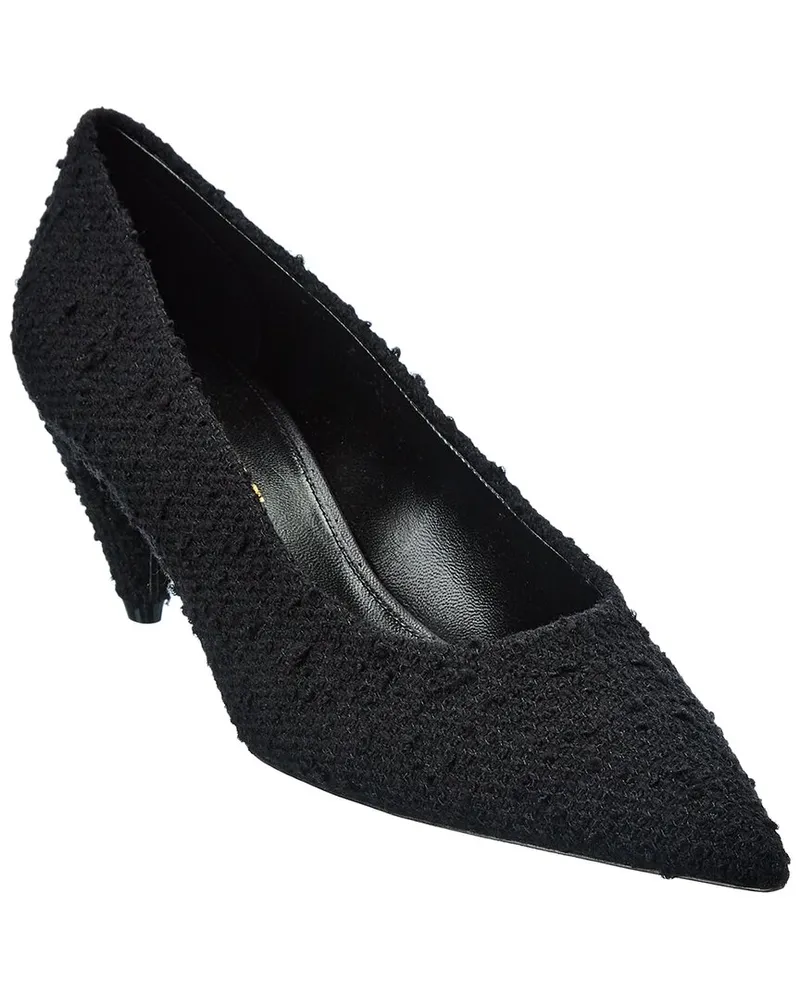 Saint Laurent Vivi 55 Tweed Pump Black