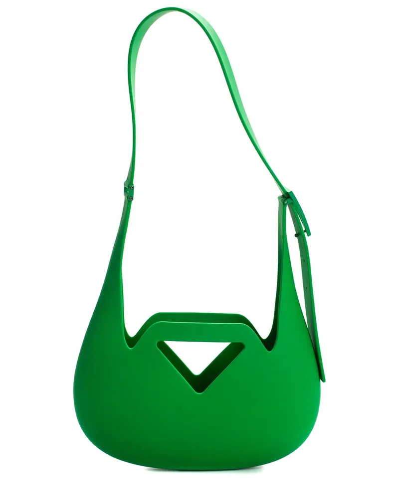 Bottega Veneta Green Rubber Punch Bag (Authentic Pre-Loved Nocolor