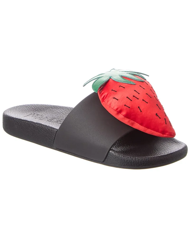 J.W.Anderson Strawberry Rubber Slide Black