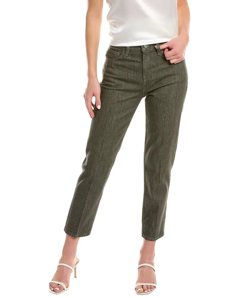 Theory Treeca Army Straight Crop Jean Green