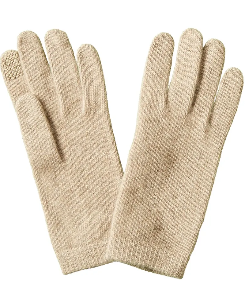 portolano  Women's Cashmere Tech Gloves White