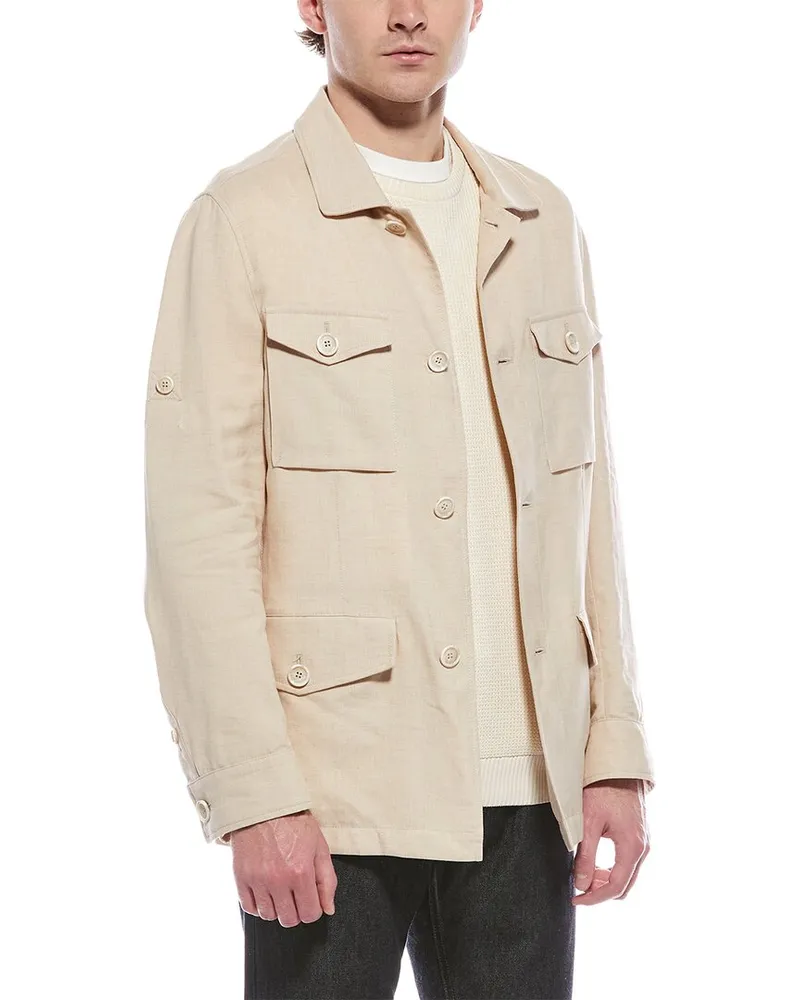Brunello Cucinelli Linen & Wool-Blend Jacket Nocolor