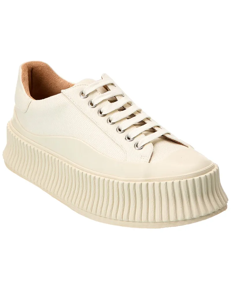 Jil Sander Logo Canvas Sneaker White