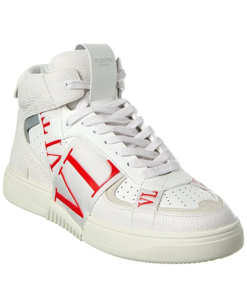 Valentino Garavani VLTN Leather High-Top Sneaker White