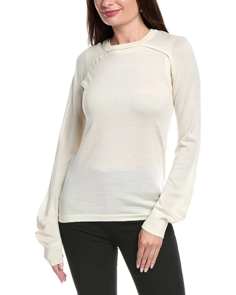 Helmut Lang Wool & Silk-Blend Sweater White